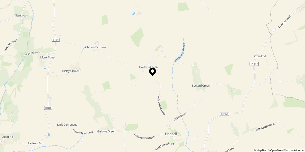 Approximate location of Lindsell, Dunmow, CM6 3QJ