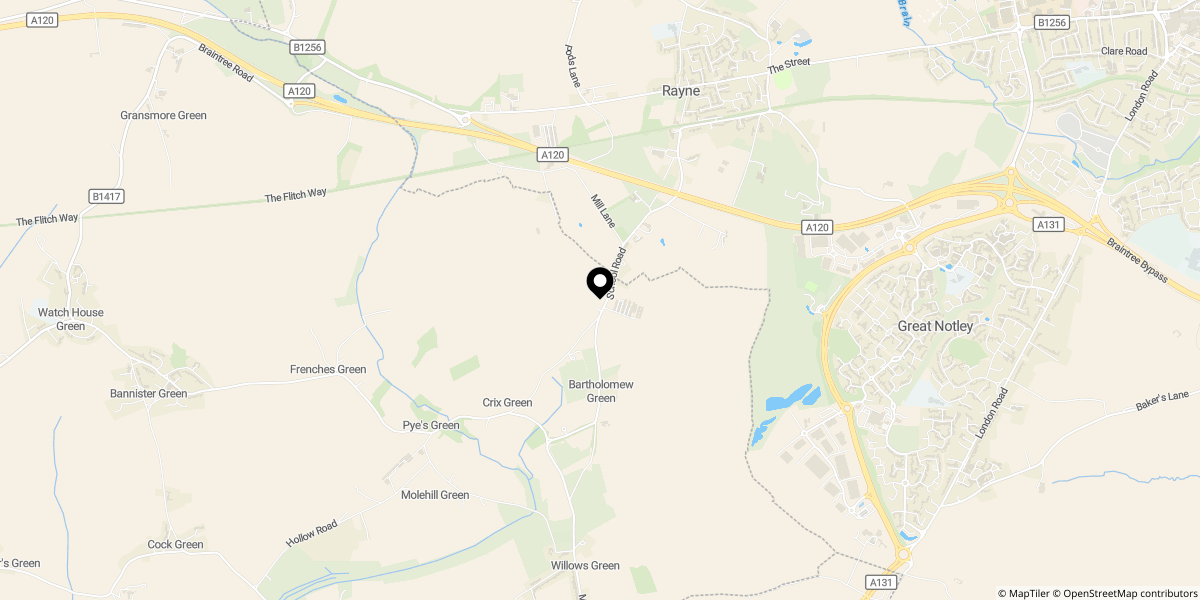 Approximate location of School Road, Rayne, Braintree, CM77 6SP